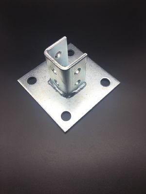 Base de postes de ajuste de canales con ranuras de hierro fundido