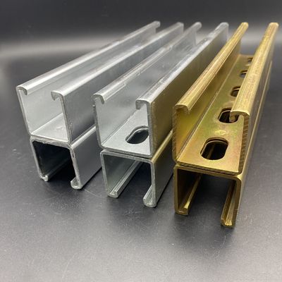 Saldado por inmersión en caliente galvanizado 41x82 41x124 Saldado puntual doble canal unistrut