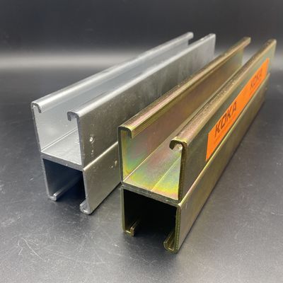 Alta resistencia 41x41 41x62 canal galvanizado por sumersión en caliente de doble estriado