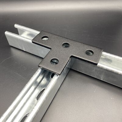 Metal Steel T Shape Black Strut Fitting Hardware Stamping Parts