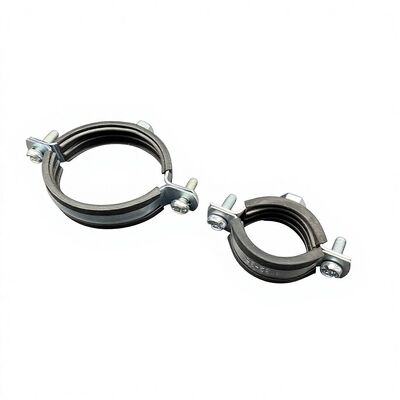 Electrical Zinc Plated Pipe Clamp with Black Rubber Lining EPDM and M8+M10 Connecting Nut