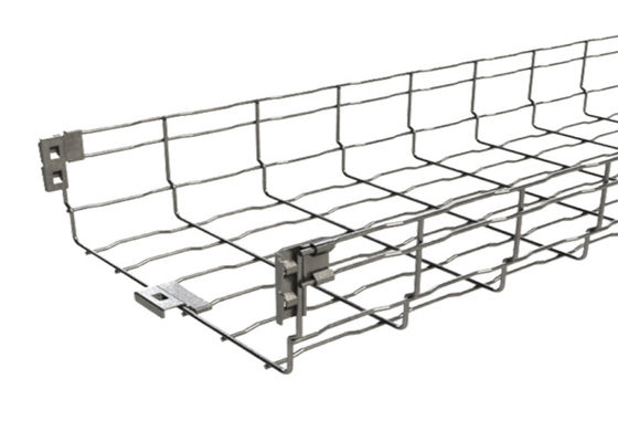 Cesta de acero inoxidable Tray Powder Coating de Mesh Cable Tray 100m m del alambre Ss304
