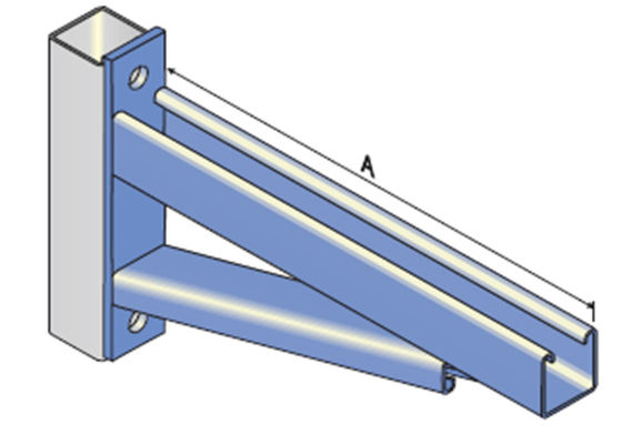 Canal SS316 Unistrut del puntal de apoyo de la abrazadera del soporte del soporte de la pared del tubo del HDG C