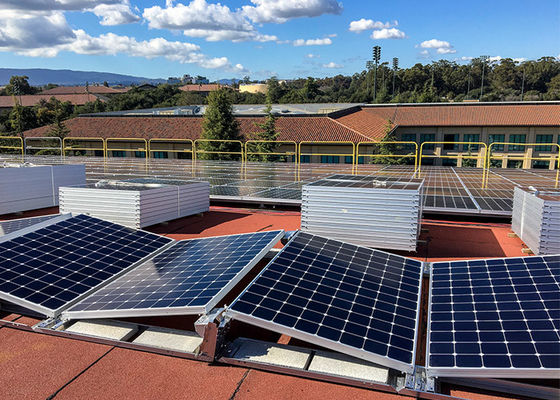 ISO9001 sistema de montaje solar de 25 grados pre galvanizó el tejado de teja solar