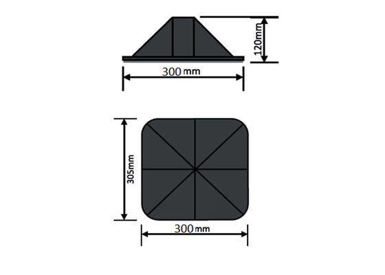 Sistema grande del pie de la vibración anti de las colocaciones de la HVAC del negro ISO9001