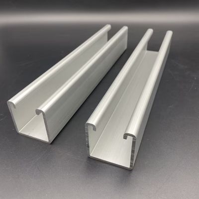 El aluminio Unistrut Canal Plano con ranuras de apoyo de aluminio Strut Canal Rail