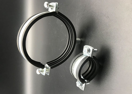 Clampas de tuberías EPDM revestidas con caucho de acero zincado
