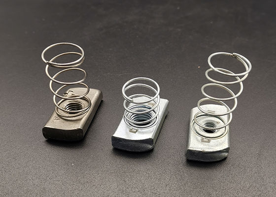 Tuercas de resorte de canal galvanizadas en caliente de acero al carbono