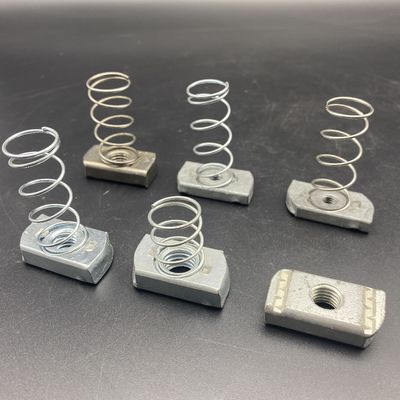 Electrical Galvanized Spring Channel Nut in Carbon Steel/SS304/SS316 with EN1461 HDG Standard