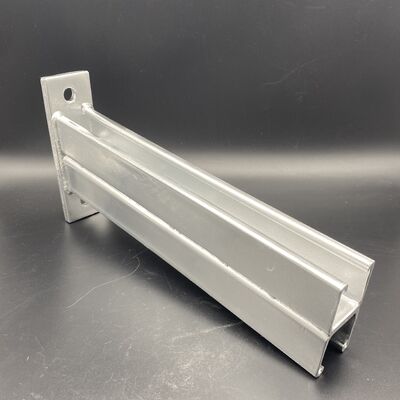 Soporte de túnel perforado simple de acero galvanizado, soportes de brazo Unistrut doble
