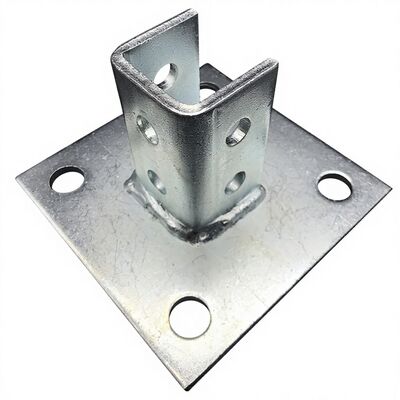 Saldado de zinc eléctrico Accesorios de base de postes de unistrut
