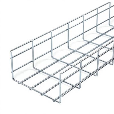 Electrical Galvanized Steel Straight Section Wire Mesh Cable Tray with 198Kg Load-bearing Capacity for Network Cabling